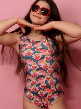 Foxy's Leotards Valentines Leotard Girls size 12 Like new, no tag.